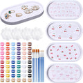 MotiMind 4 Set Ceramics to Paint Oval Jewelry Tray Ready to Paint Your Own by MotiMind