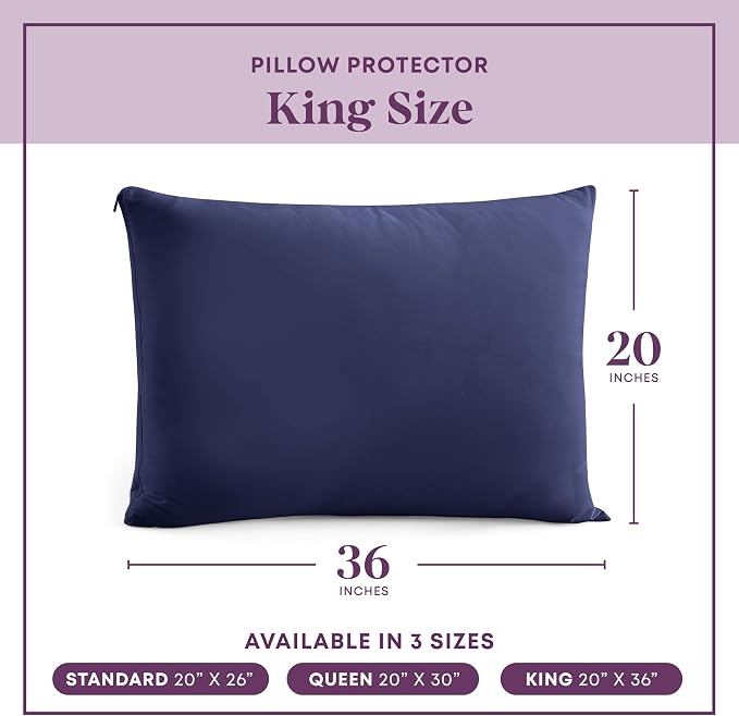 CirclesHome Pillow Protectors 4 Pack King Zippered - Image 6
