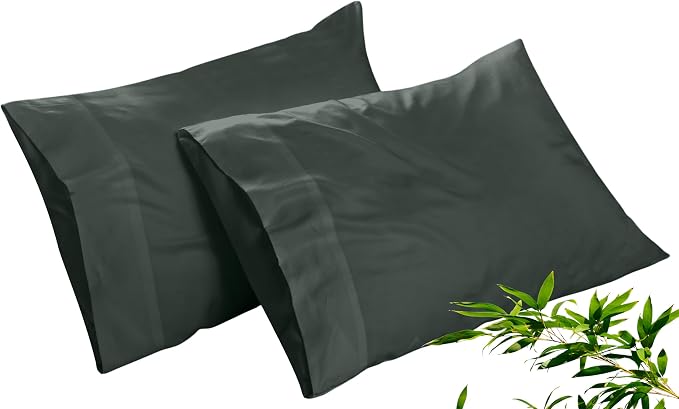Royale Linens Cooling Pillow Cases King Size Set of 2-100% Rayon Derived from by ROYALELINENS