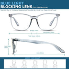 Oilway Blue-Light Blocking Glasses Computer Reading/Gaming/TV/Phones Glasses - Image 6