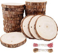 Unfinished Natural Wood Slices 25Pcs 3.1-3.5 inch Wood Coaster Pieces Craft by WilliamCraftCalifornia