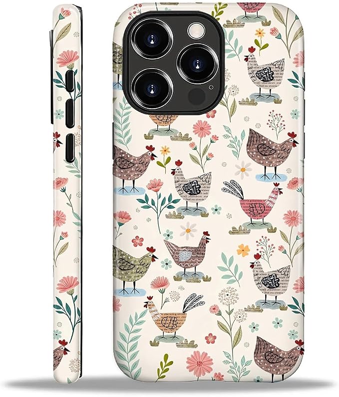 ZHEGAILIAN Case for iPhone 16 Pro, Chicken Farmhouse Animal Rooster Durable by Home