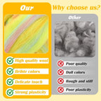 Wool Roving 7.02oz Colored Natural Needle Felting Wool Bulk - Image 4