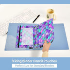 Pink Blue Purple Mermaid Scales Pencil Pouch - Image 4