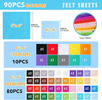 90PCS Felt Fabric Sheets Craft Kit - Image 2