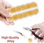 1200 Pcs Jump Rings for Jewelry Making Supplies, Necklace Repair Kit - Image 3