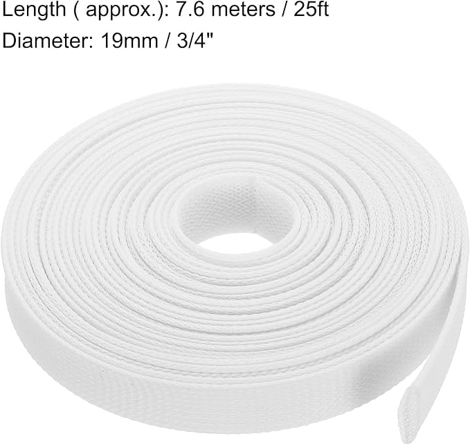 uxcell Expandable Sleeving, 1 3/16-inch 25ft Cable Sleeve - Image 3