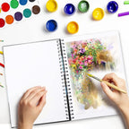 Bianyo Mixed Media Paper Pad, 60 Sheets/Each, 123 LB/200 GSM, Spiral-Bound Pad - Image 7