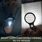 SeeZoom Magnifying Glass with Light, 3X Large Lens + 12X High Power Lens - Image 2