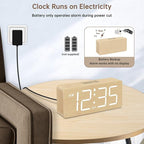 DreamSky Wooden Digital Alarm Clock - Image 2