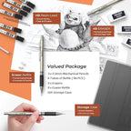 Nicpro 0.9 mm Art Mechanical Pencil Set in Storage Case, 3 Erasers - Image 4