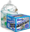 ToughBag 30-33 Gallon Clear Trash Bags (100 Count) Recycling Bag, Garbage Can Liners – Clear Trash Bags 30+ Gallon - Made In USA