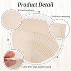 10Pack Basswood Sheets 1/16, 11.8"*11.8" 1.5mm Basswood - Image 3