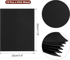 uxcell Black EVA Foam Sheets, 11.8x7.9 in 1.8mm Thick Handicraft Foam Paper - Image 2