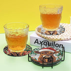 Axquilon 8 Pcs Christmas Diamond Art Coasters Kit - Image 5