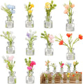 10Pcs Miniature Dollhouse Plant Flowers 1:12 Glow in The Dark Vase | Tiny Plant by Unknown