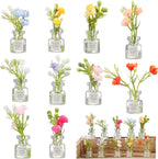 10Pcs Miniature Dollhouse Plant Flowers 1:12 Glow in The Dark Vase | Tiny Plant by Unknown