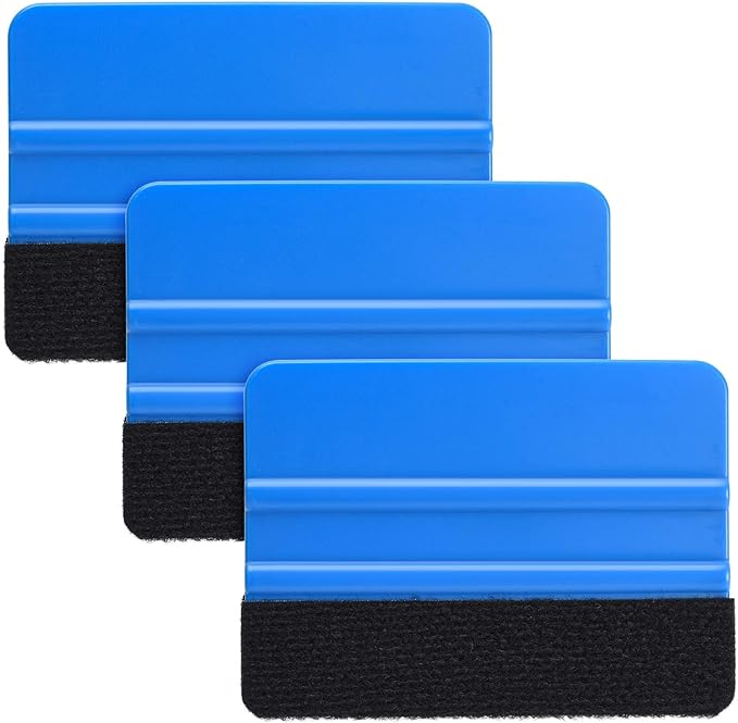 Durable Black Felt Edge Vinyl Squeegee Tool 4-Inch | Car Vinyl Film Wrapping by POLKASTORE