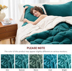 MUXHOMO 7 Pieces Queen Comforter Set, Reversible Bed in a Bag Queen Size - Image 4