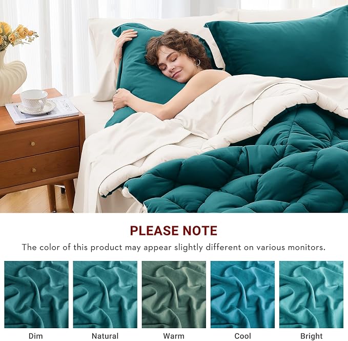 MUXHOMO 5 Pieces Twin XL Comforter Set, Reversible Bed in a Bag Twin XL Size - Image 4