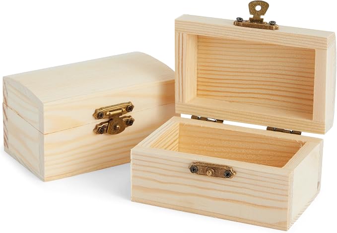 Bright Creations Baby Shower Decorations Mini Unfinished Wooden Treasure Boxes - Image 8