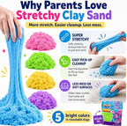 Carolart Stretchy Sensory Sand, Soft Cloud Sand, Play Sand Refill - Image 2