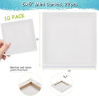 22PCS Mini Canvases for Painting – 5 x 5 in Bulk Small Square Stretched Canvases - Image 2