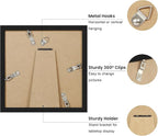 8x8 Picture Frame with Wavy Mat, Wooden Real Glass 8 x 8 Photo Frame - Image 4