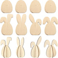 COCHIE DIY 3D Easter Eggs Wood Crafts to Paint, Paintable Unfinished Wooden by COCHIE