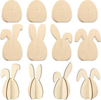COCHIE DIY 3D Easter Eggs Wood Crafts to Paint, Paintable Unfinished Wooden by COCHIE