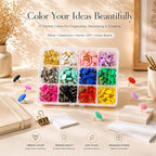 12 Colors Thumb Tacks 264PCS Plastic Round Head Thumbtack Metal Flat Push Pins - Image 6