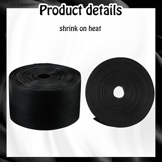 2 Inch Heat Shrink Tape Electrical Roll Black Shrink Wrap Tape Electrical Heat - Image 3