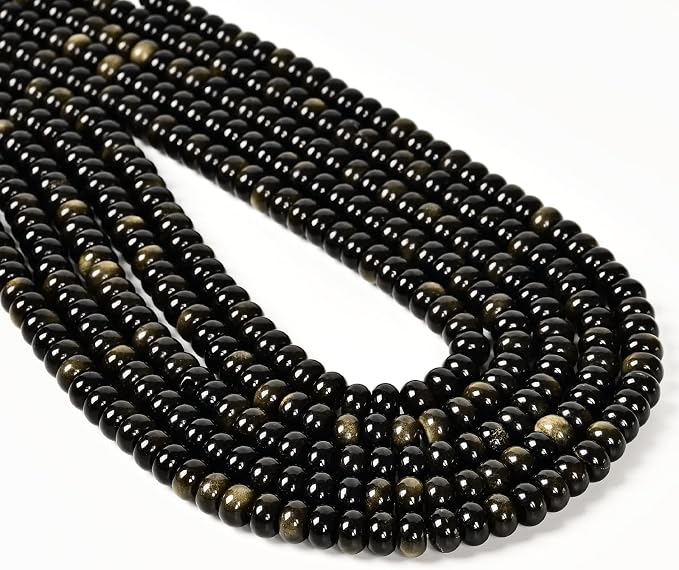 ICAI Natural 5x8mm Rondelle Beads, Abacus Disk Stone Spacer Gemstone Beads - Image 4