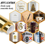 Gold Permanent Adhesive Vinyl, Party Decorations, Scrapbooking & DIY Crafts - Image 7