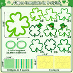 40PCS St. Patricks Day Crafts Bulk: Paper Shamrock Suncatchers, Saint Patrick's - Image 4