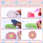 Bulerrylulu 6 Pcs Flower Diamond Painting Coasters Kits - Image 6