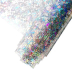 HYANG Transparent Rose PVC Super Clear Holographic Vinyl Faux Leather Sheets 1 by HYANGHAVEPUPVCALLLEATHER