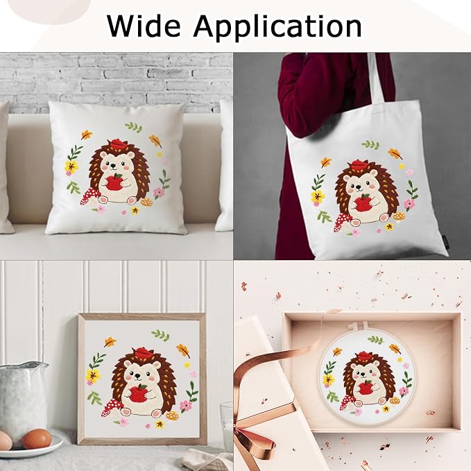 Louise Maelys Hedgehog Embroidery Kit, Cross Stitch Kit - Image 6