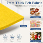 12" x 12" Felt Sheets for Crafts, 2mm Stiff Felt Golden Yellow | 2mm Thick - Image 2