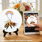 Crafmanoe Cute Bees Embroidery Kits - Image 4