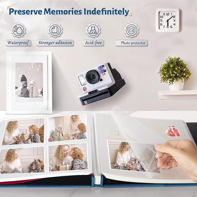 Artfeel Photo Album Self Adhesive Scrapbook, 60 Pages Large Photo Book - Image 2
