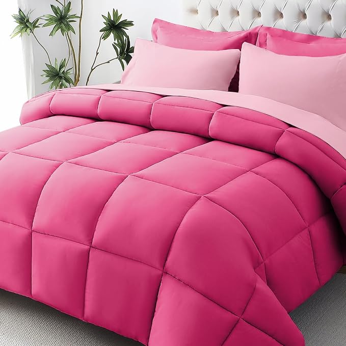 JOLLYVOGUE King Comforter Set, Ultra-Soft Bed in a Bag King Size 7 Pieces by JOLLYVOGUE