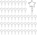 50 Pcs Silver Star Shaped Spring Snap Keychain by Hariendny