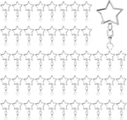 50 Pcs Silver Star Shaped Spring Snap Keychain by Hariendny