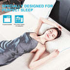 VVZ Cooling Bed Pillows Queen Size Set of 4, Shredded Memory Foam Pillows Cool - Image 8