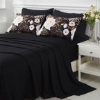 Yogeneg 7 Piece Bed in a Bag Queen Comforter Set Botanical Floral Bedding Set - Image 4