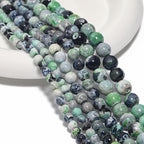 60pcs Round Loose Green Fire Agate Beads - Image 3