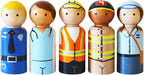 Peg Dolls Unfinished 2-3/8 inch DAD Pack of 30 Wooden Peg People - Image 5