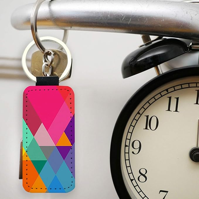 12 Pcs Sublimation Blank Keychains, PU Leather White Keychains Ornament Pendants - Image 6
