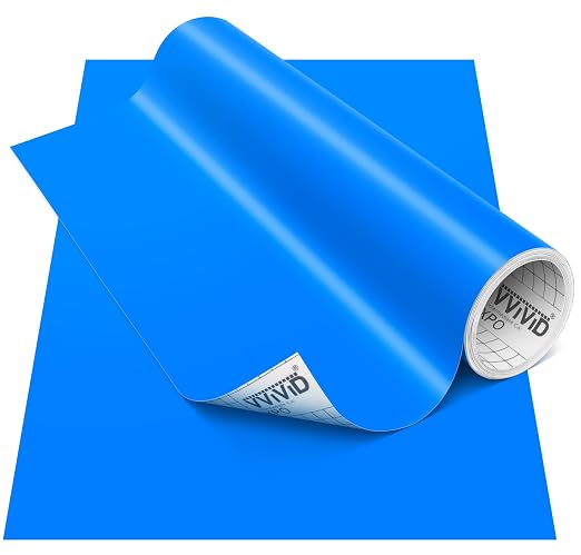 VViViD DECO65 Matte Pastel Azure Blue Permanent Adhesive Craft Vinyl by VVIVIDVINYL